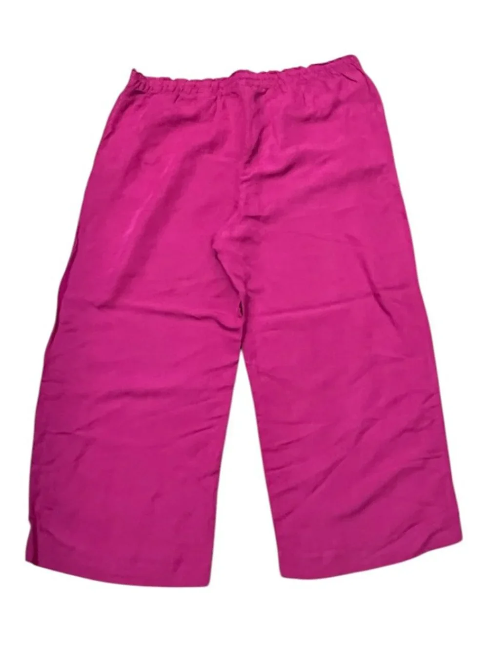NWT H&M Women Linen Blend Wide Leg Pants XL Pink High Rise Coastal Summer
